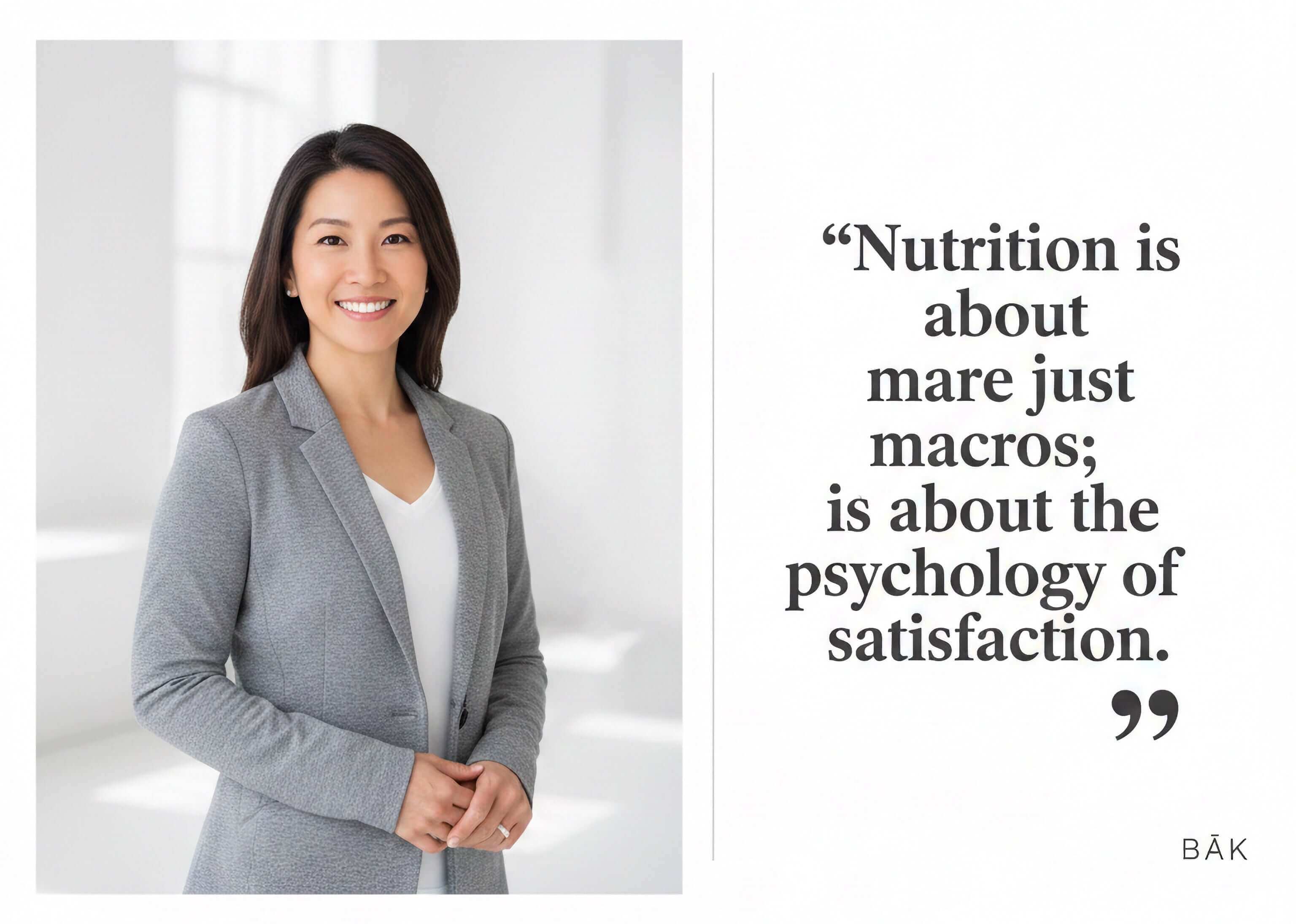 High protein meal prep baking quote about nutrition and satisfaction.