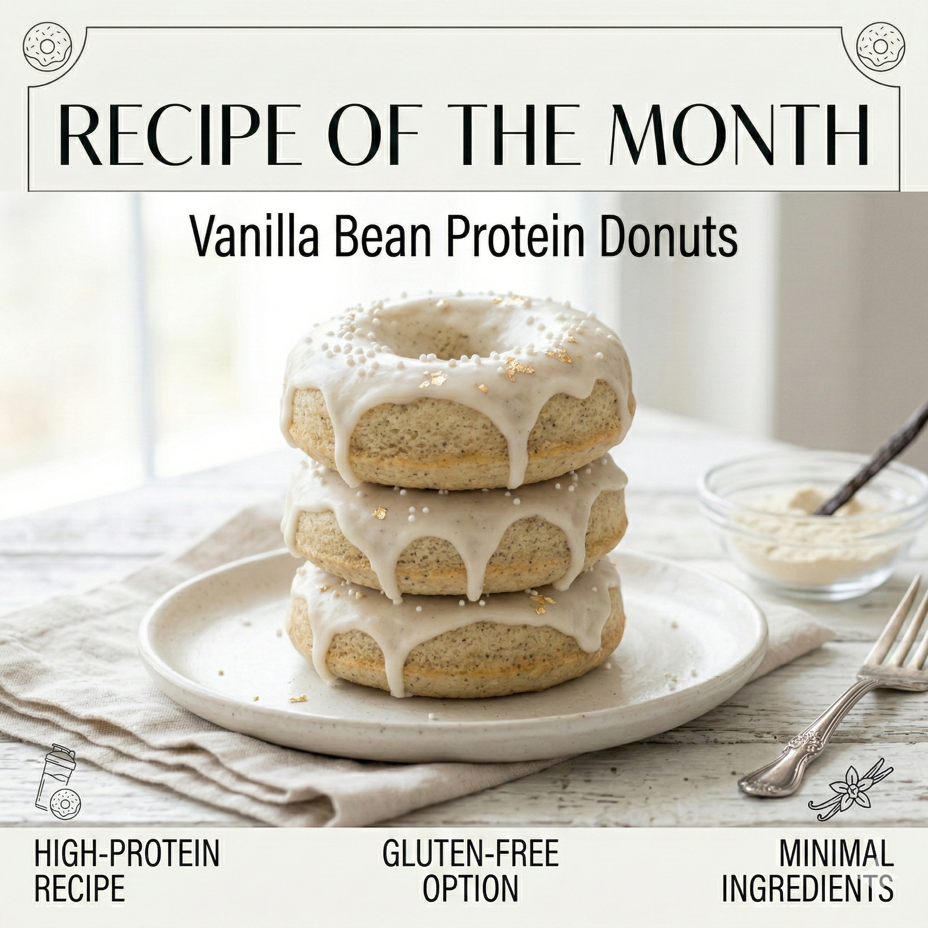 Stack of protein Donuts